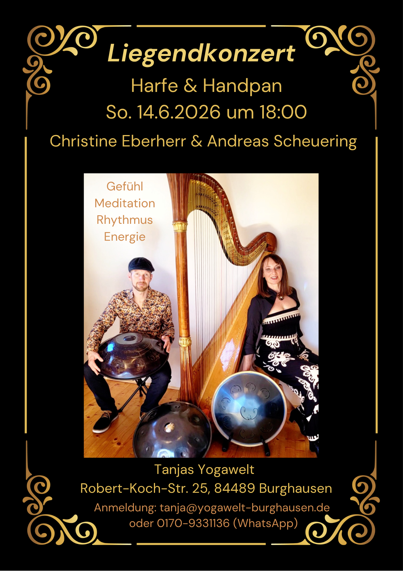 Liegendkonzert mit Harfe und Handpan Klangreise