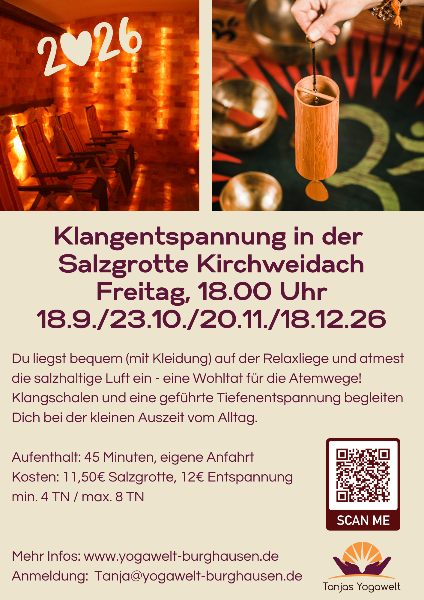 Klangentspannung Salzgrotte Termine Herbst 2026